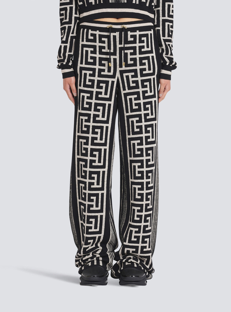 Wide Balmain monogram pants 6