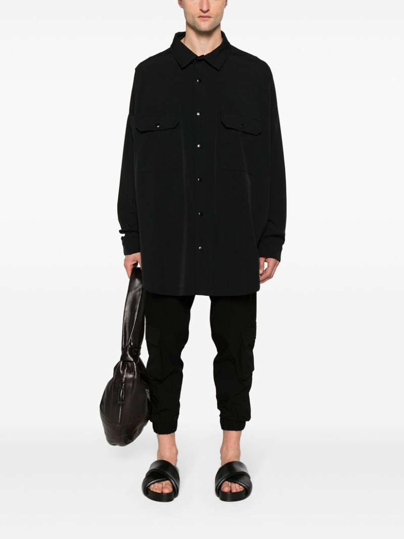 thom/krom drop-crotch tapered-leg trousers outlook