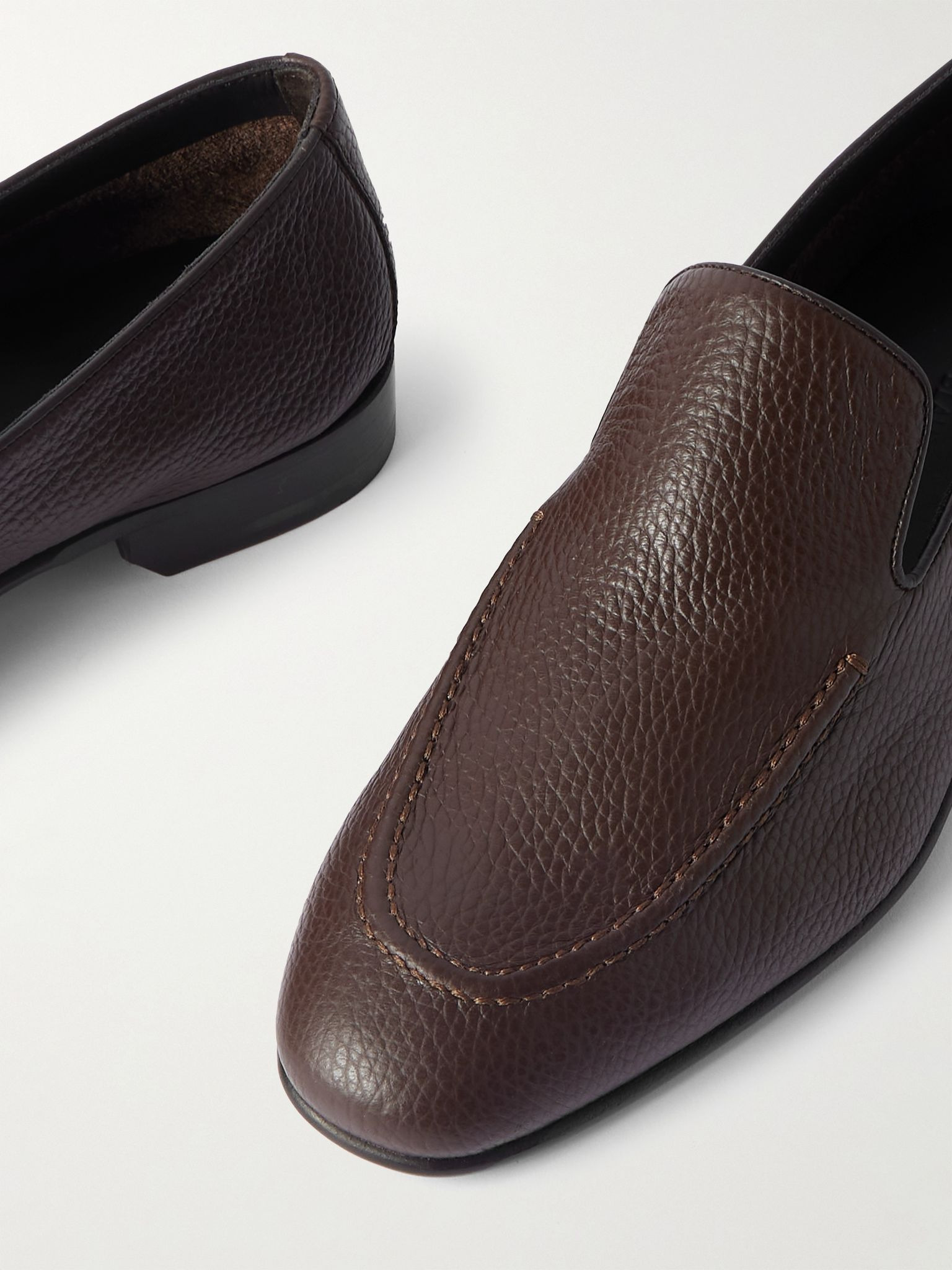 Truro Full-Grain Leather Loafers Dark brown - 5