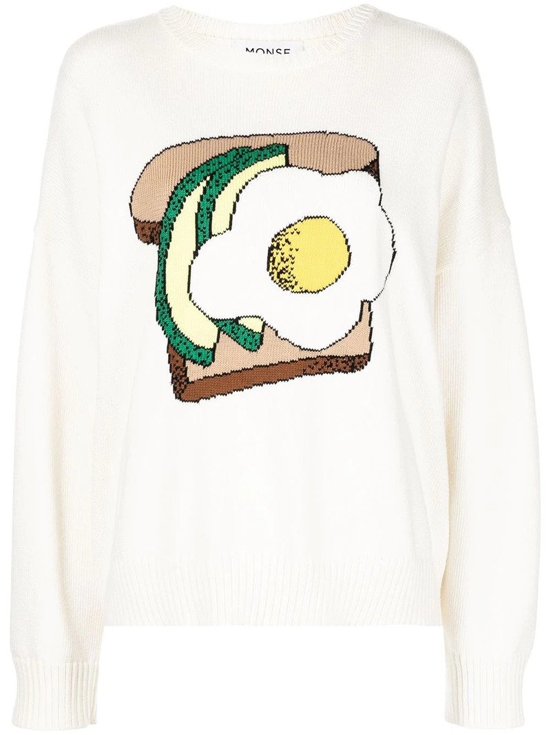 Avocado Toast merino-knit jumper 1
