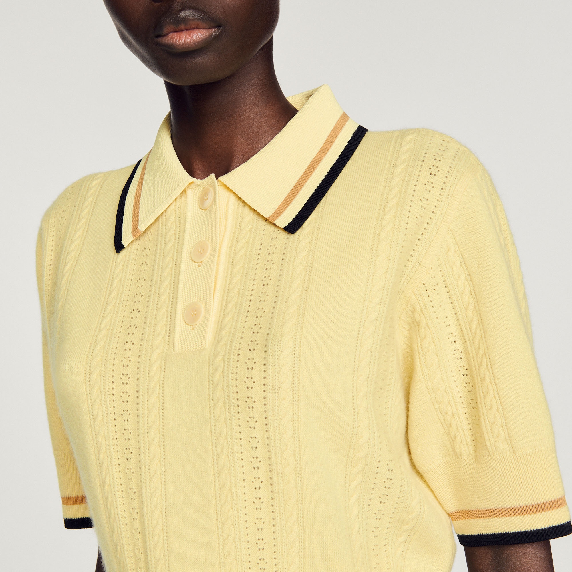 Knitted polo sweater - 4