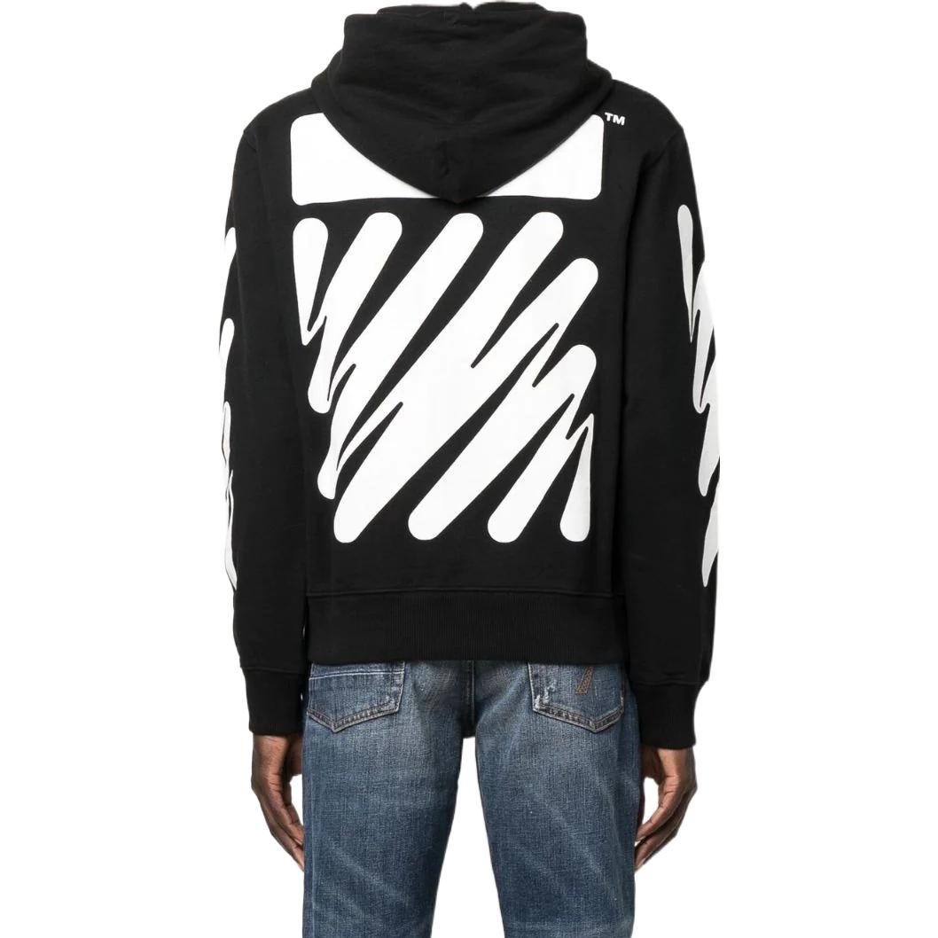 Men's Off-White SS22 Diagonal Stripes Printing Zipper Jacket Version Black OMBE013S22FLE00410011001 - 3