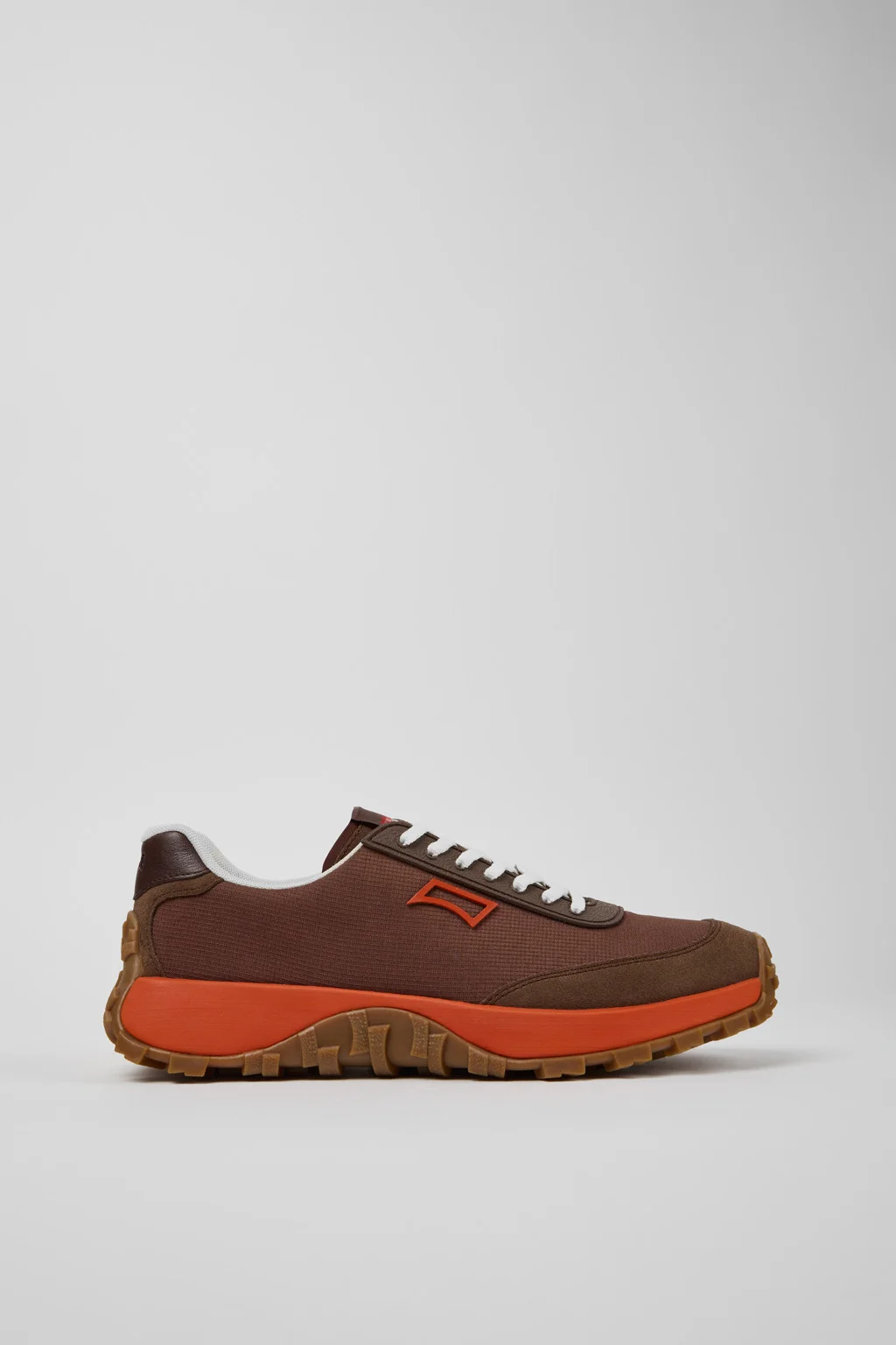 Brown Textile and Nubuk Sneakers for Men. - 1