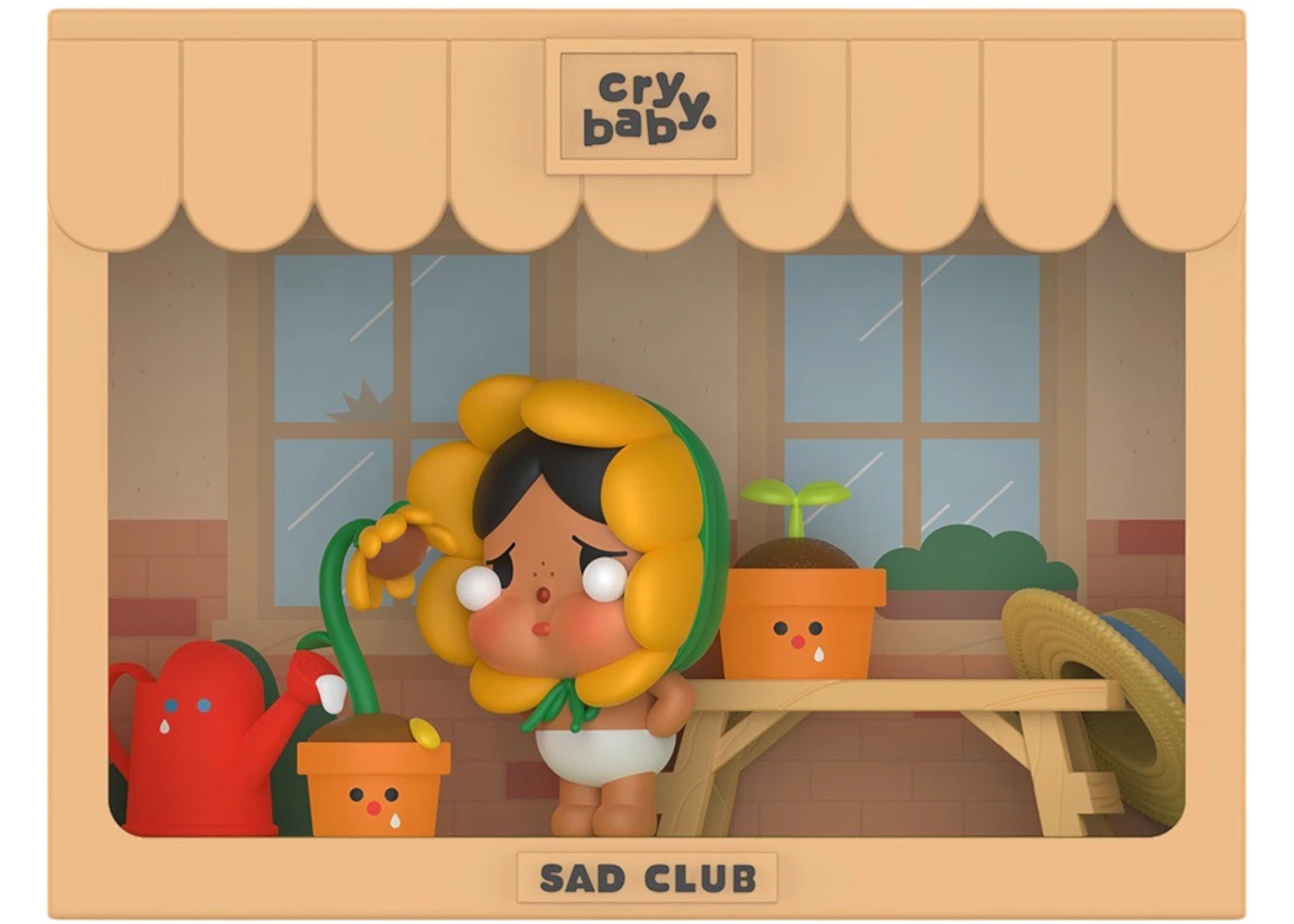 Pop Mart CRYBABY Sad Club Series Scene Sets Withering Flower Figure Set - 1