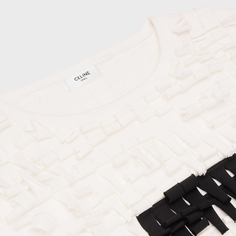 COTTON FLEECE SWEATSHIRT WITH INITIAL FRINGES 3