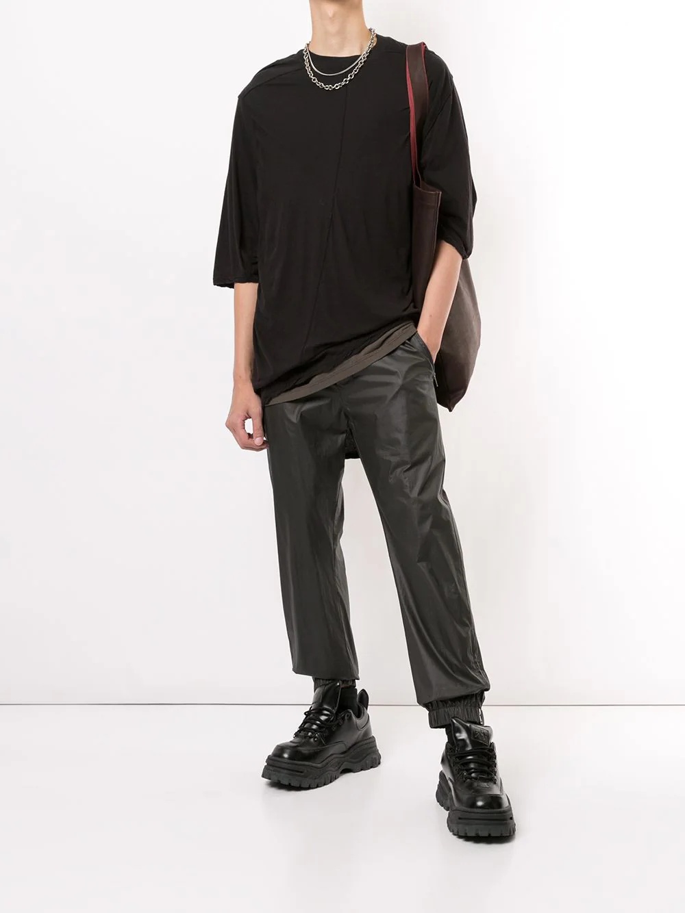 displaced-seam longline T-shirt - 2