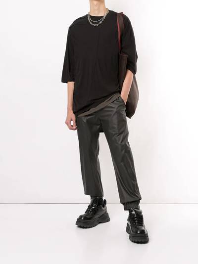 Rick Owens DRKSHDW displaced-seam longline T-shirt outlook