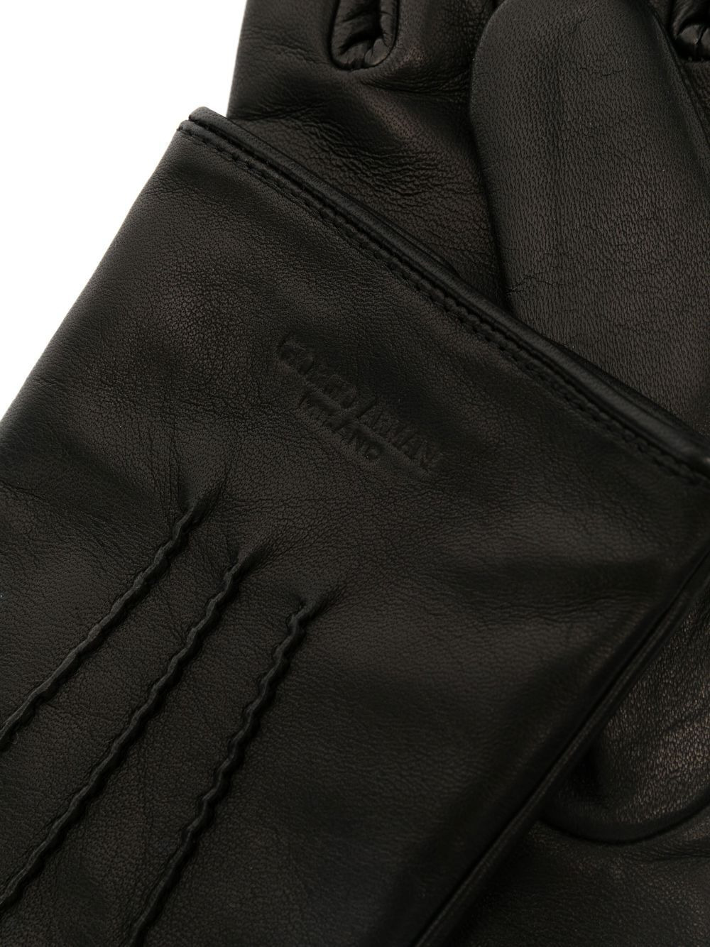 LOGO-STAMPED LEATHER GLOVES - 2