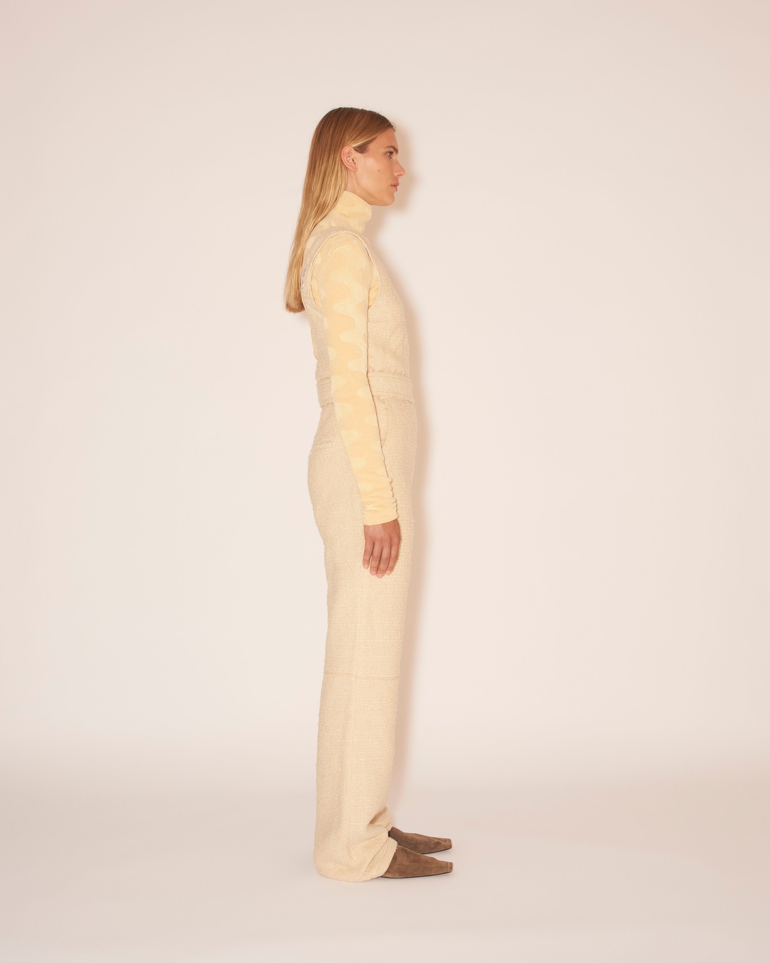 MOSA - Belted jumpsuit - Creme - 4