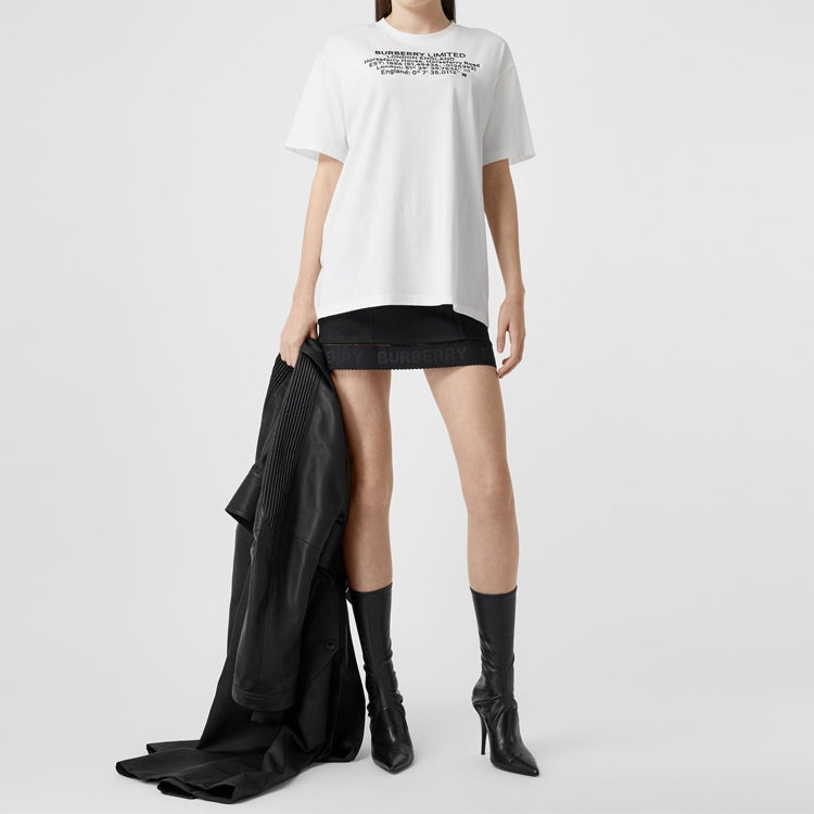 Burberry Cotton Short Sleeve White 8024629 - 5
