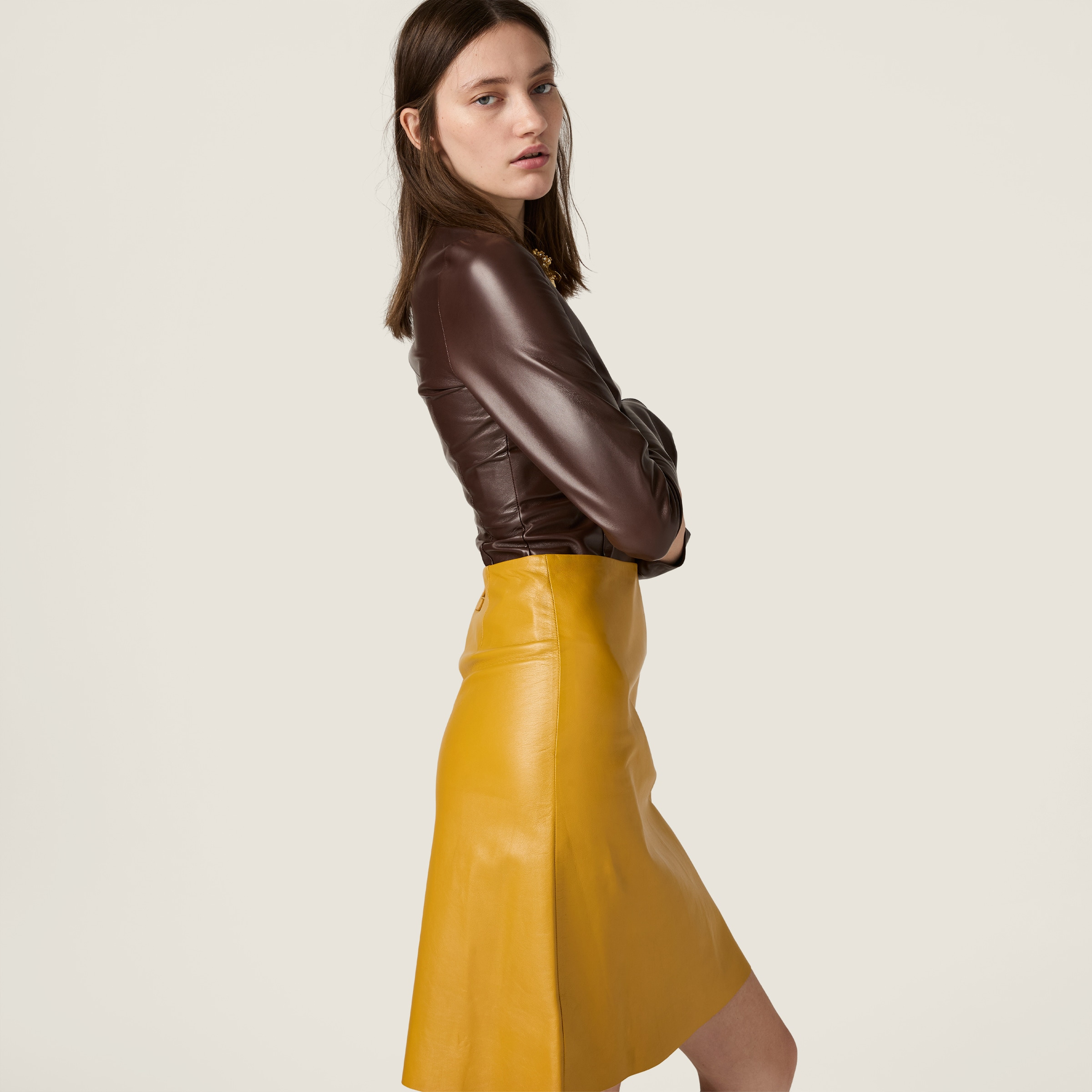 Nappa leather skirt - 4