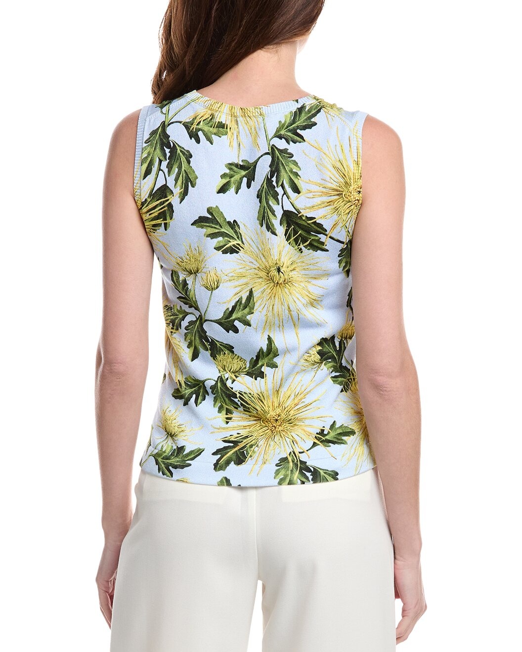 Oscar de la Renta Chrysanthemum Printed Tank - 2