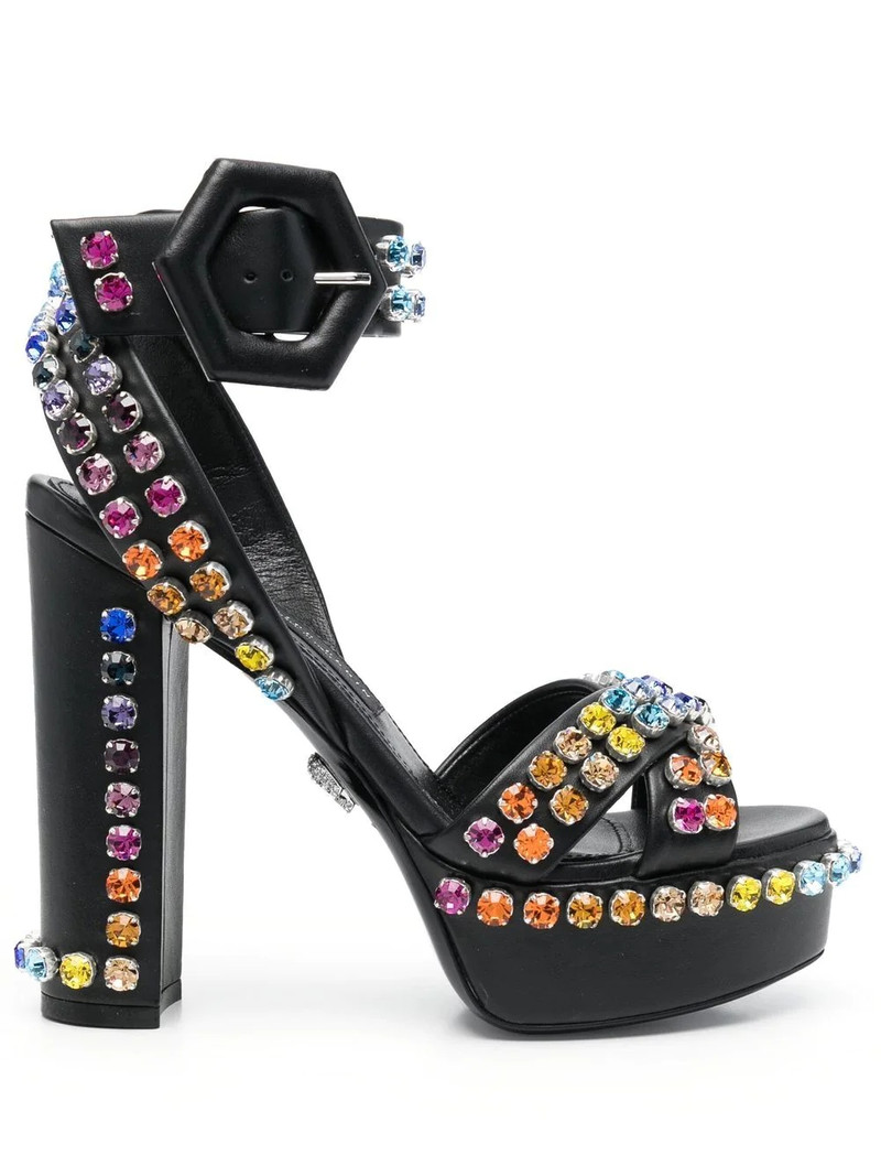 135mm crystal-embellished platform sandals 1