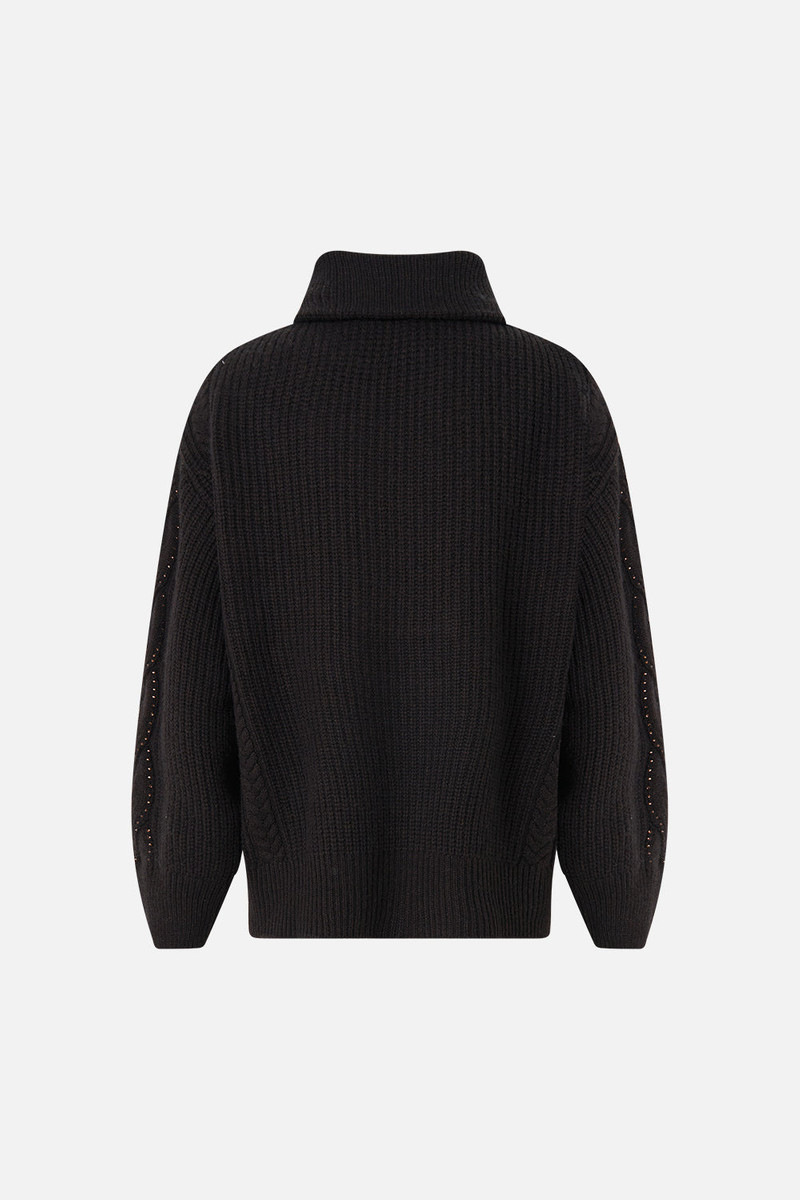 HALF ZIP KNIT SWEATER NIGHT GARDEN 6
