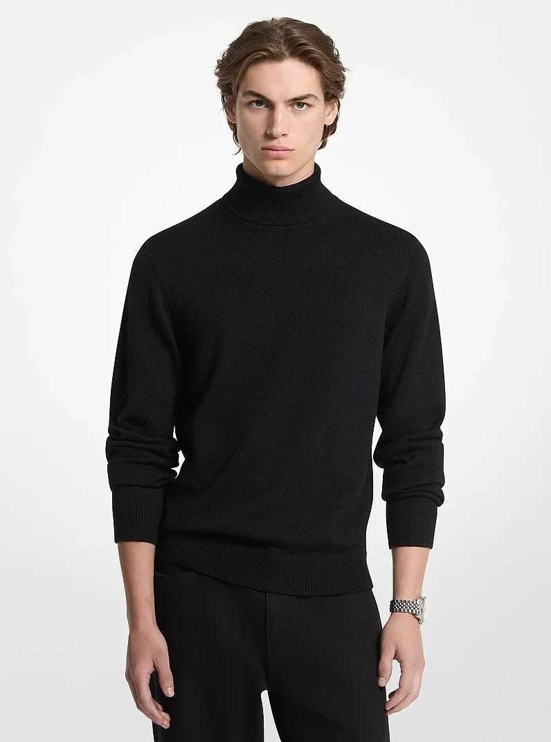 Merino Wool Turtleneck Sweater - 1