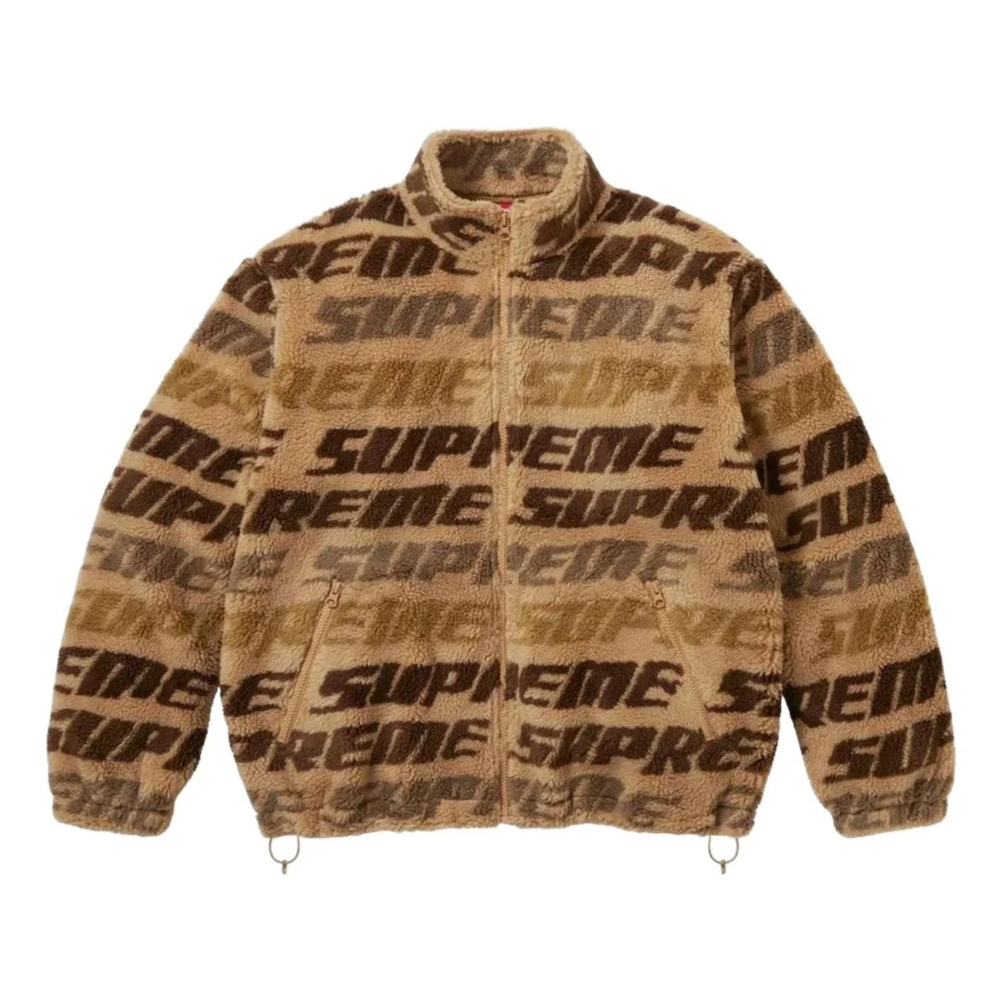 Supreme FW26 Repeat Jacquard Fleece Jacket 'Tan' SUP-FW26-041-TAN - 1