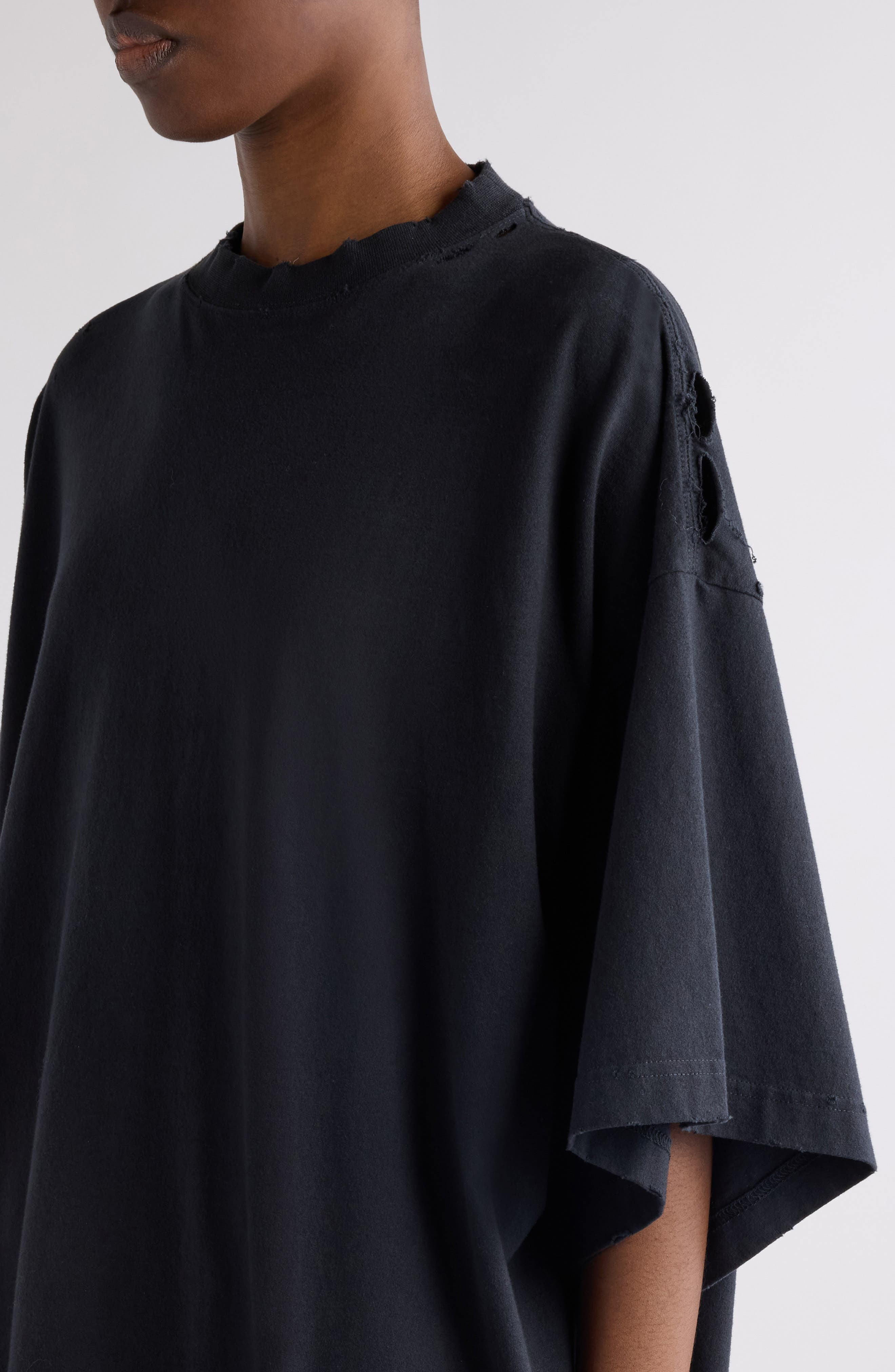 Balenciaga Oversize Graphic T-Shirt in 1041 Faded Washed Black at Nordstrom - 5