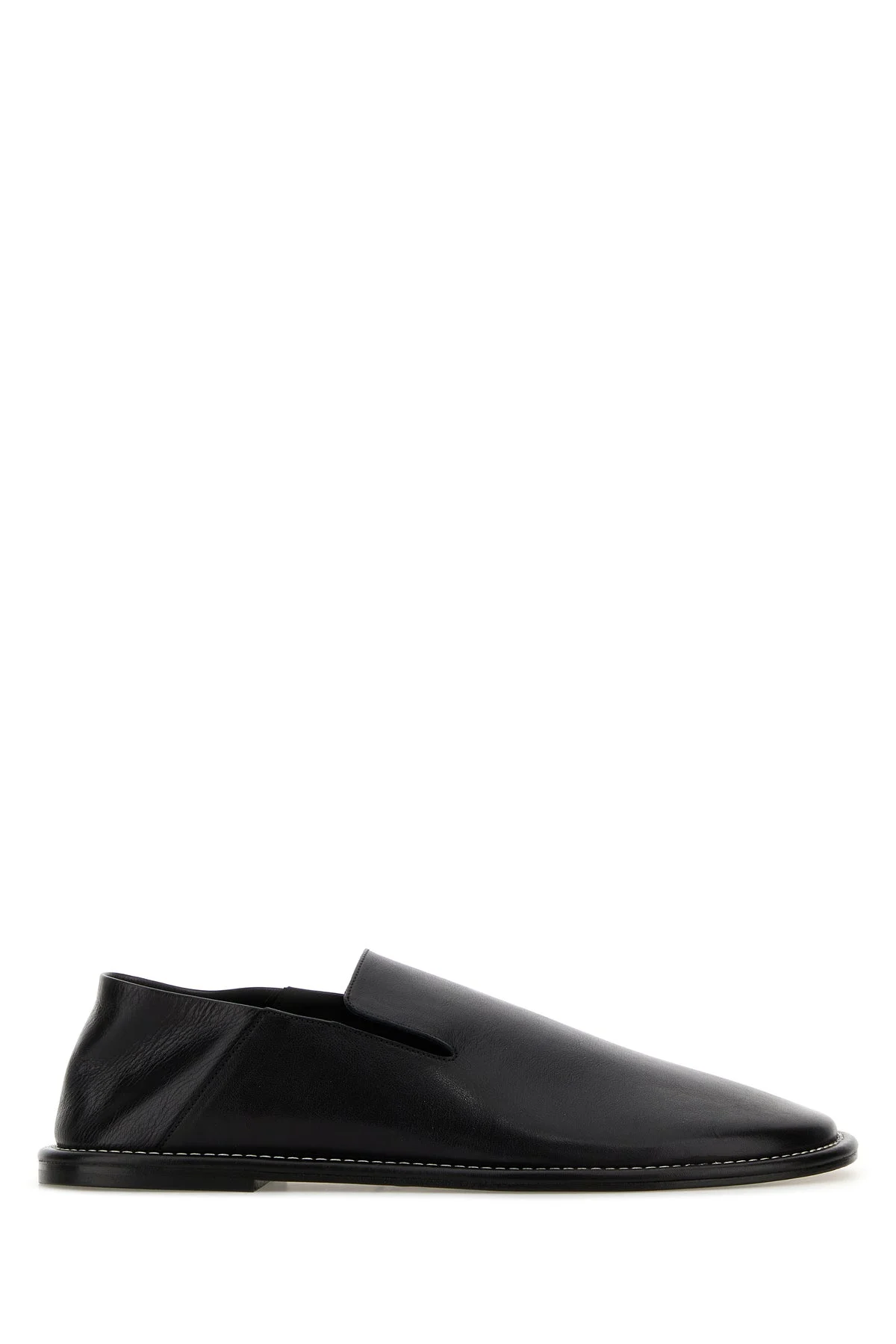 Black leather loafers - 1