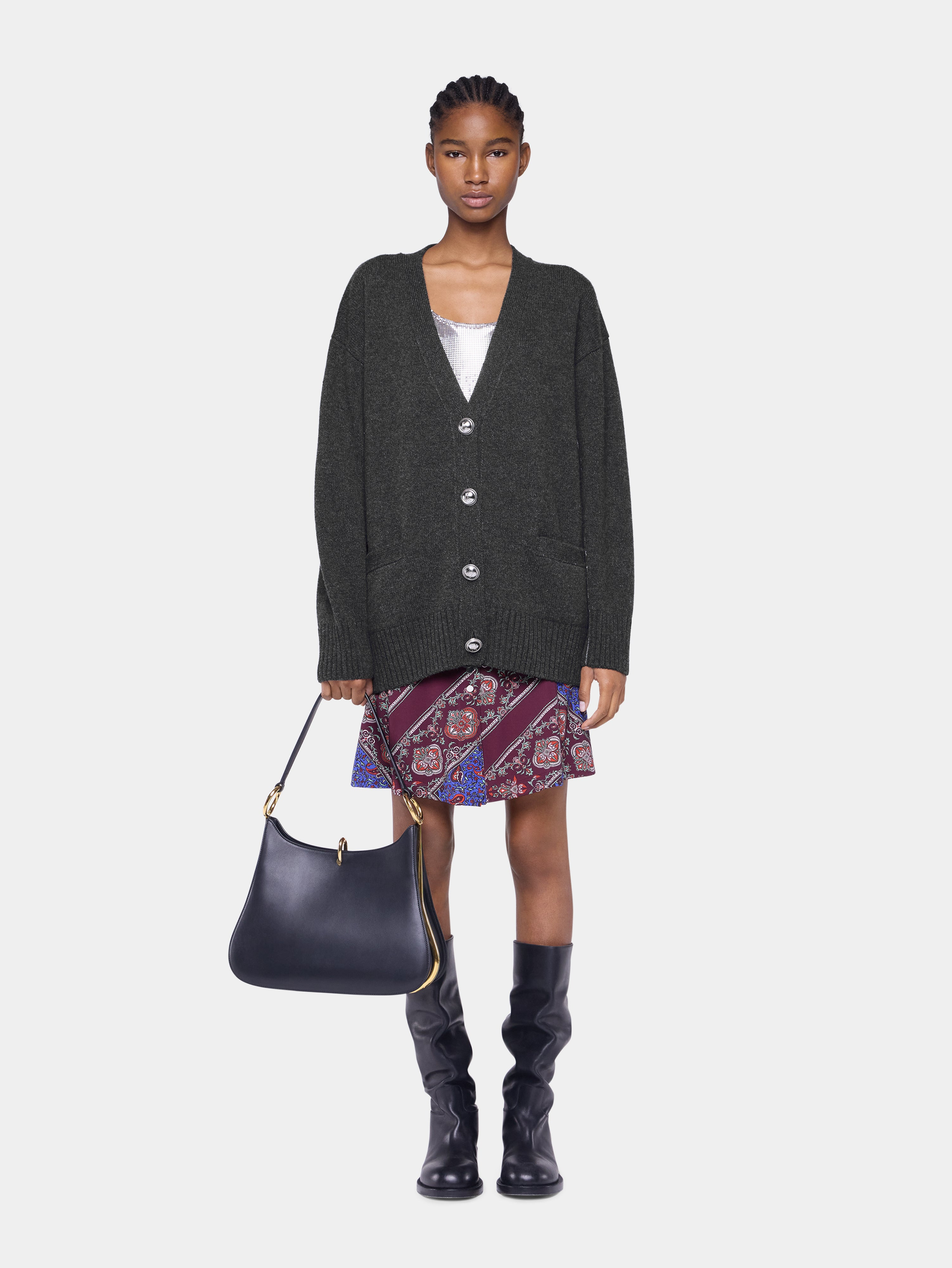 KNITTED CARDIGAN IN WOOL AND CASHMERE - 2