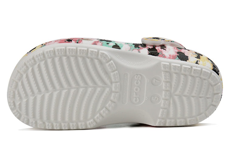 Crocs Classic Pattern Shoe Multi-Color Splicing Unisex 'Black Pink Green' 206479-928 - 6