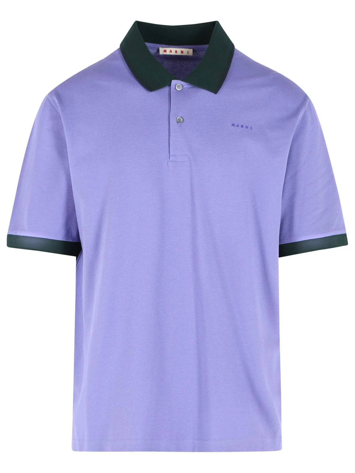 Marni Cotton Polo Shirt Violet Men - 1