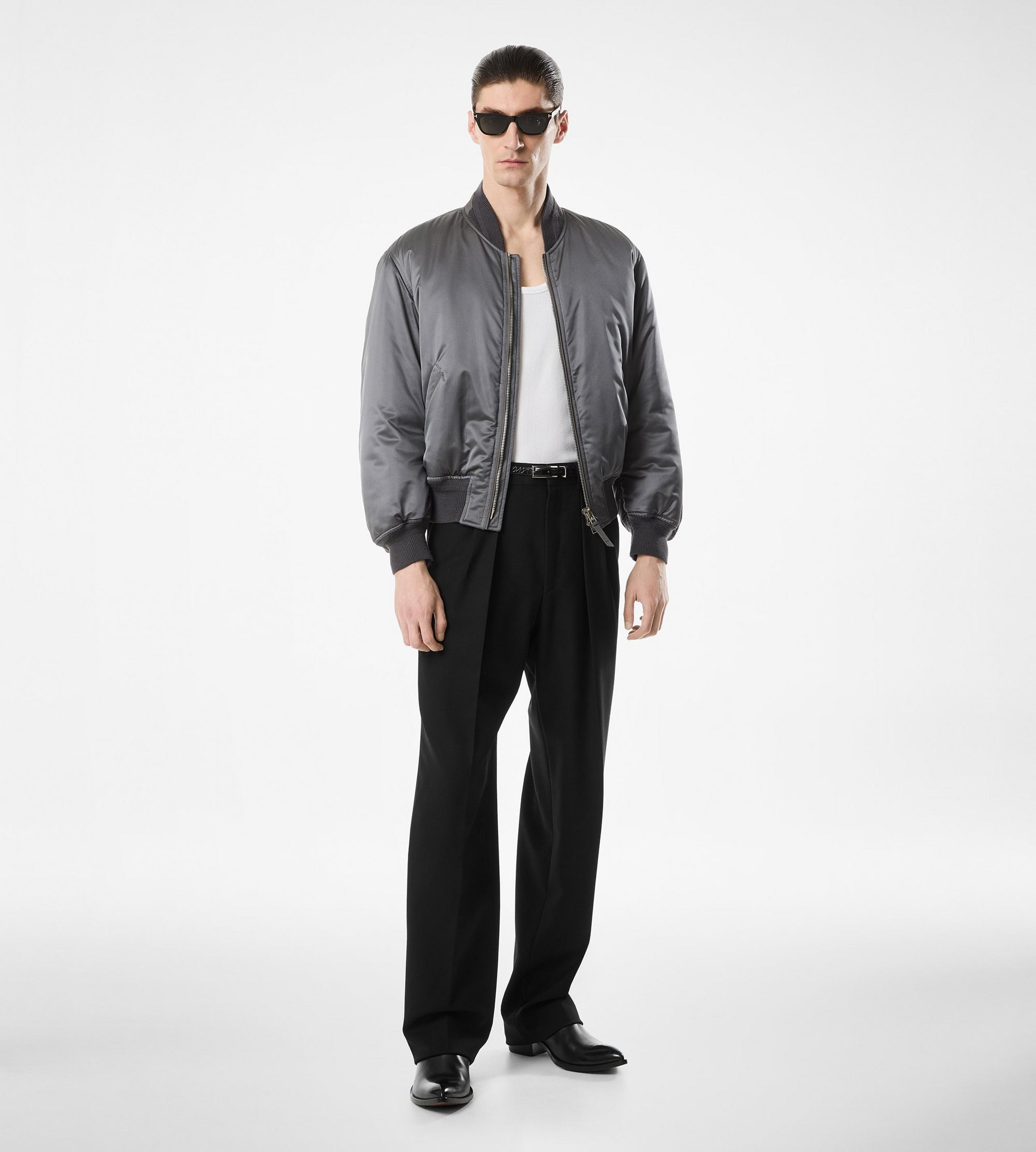 SILK SATIN BOMBER - 5