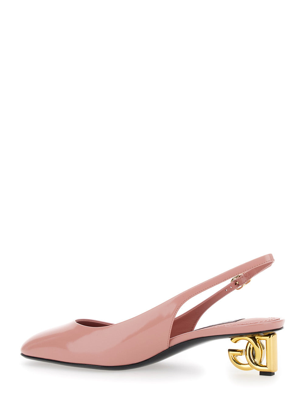 Dolce & Gabbana Women Pink Décolleté With Dg Logo On The Heel In Shiny Leather Woman - 3