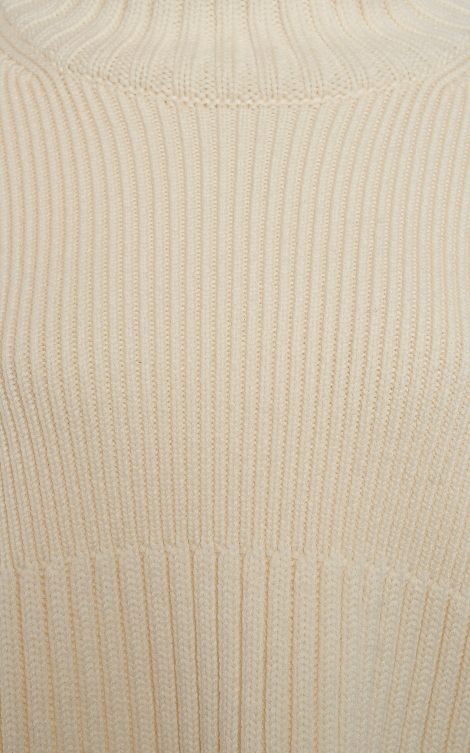 Ribbed-Knit Wool-Blend Sweater ivory - 5