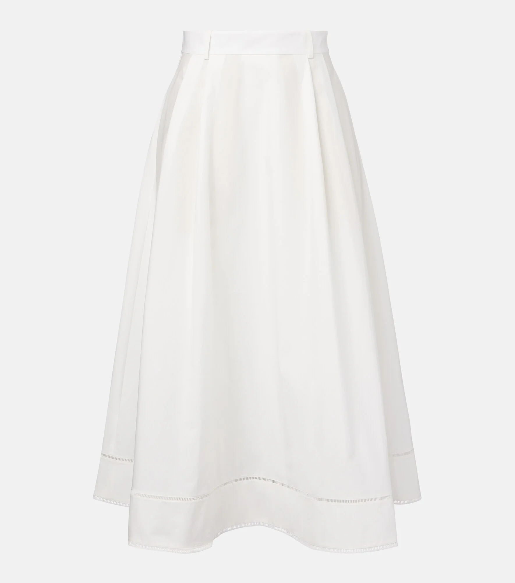 Embroidered cotton poplin maxi skirt - 1