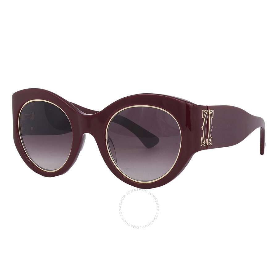 Cartier Burgundy Gradient Cat Eye Ladies Sunglasses CT0305S 003 51 - 4