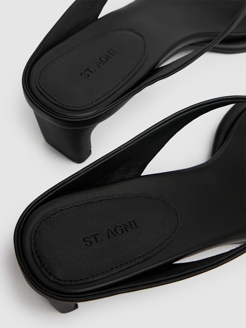 50mm Leather thong sandals - 4