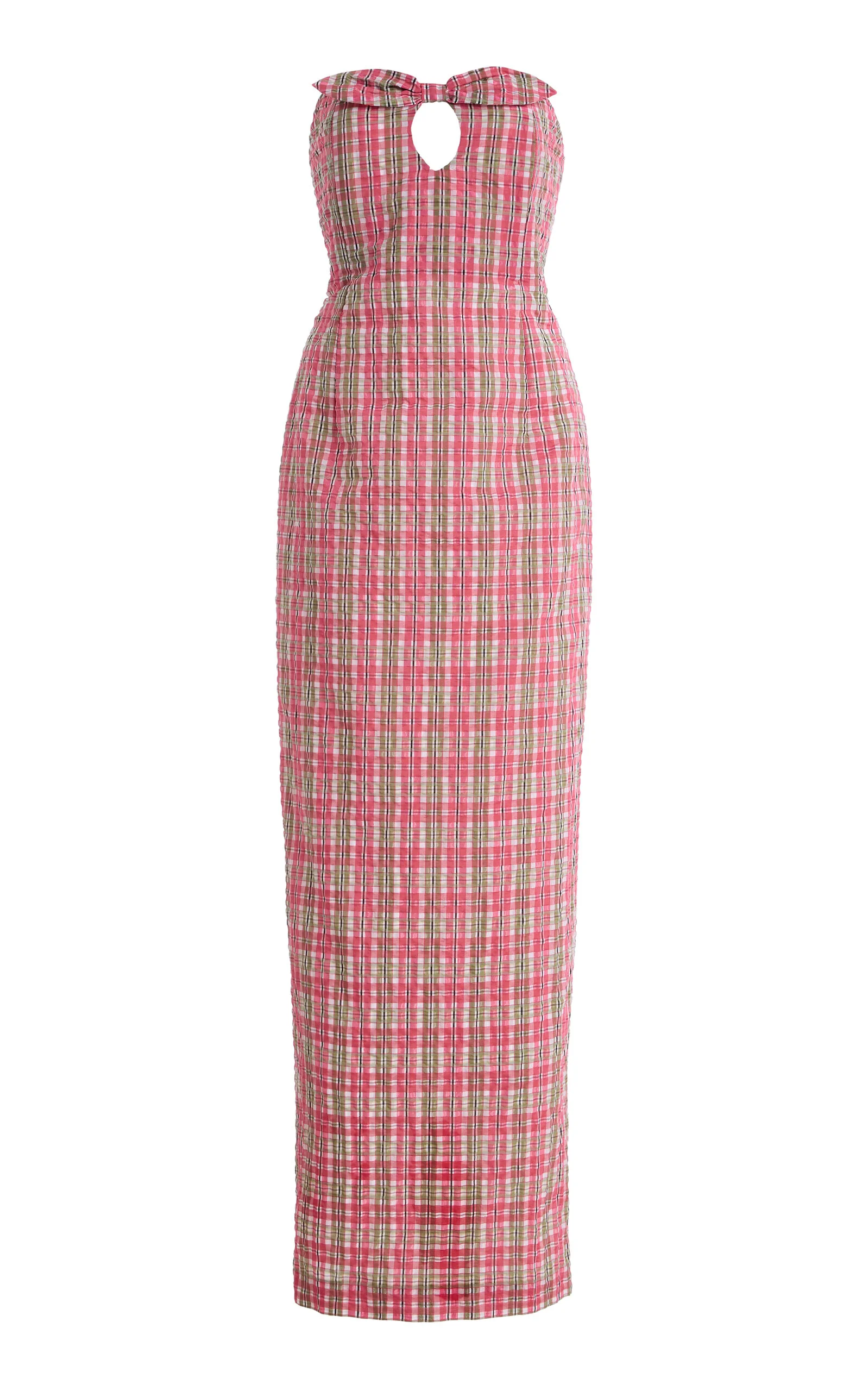 Exclusive Charlotte Checked Seersucker Midi Dress multi - 1