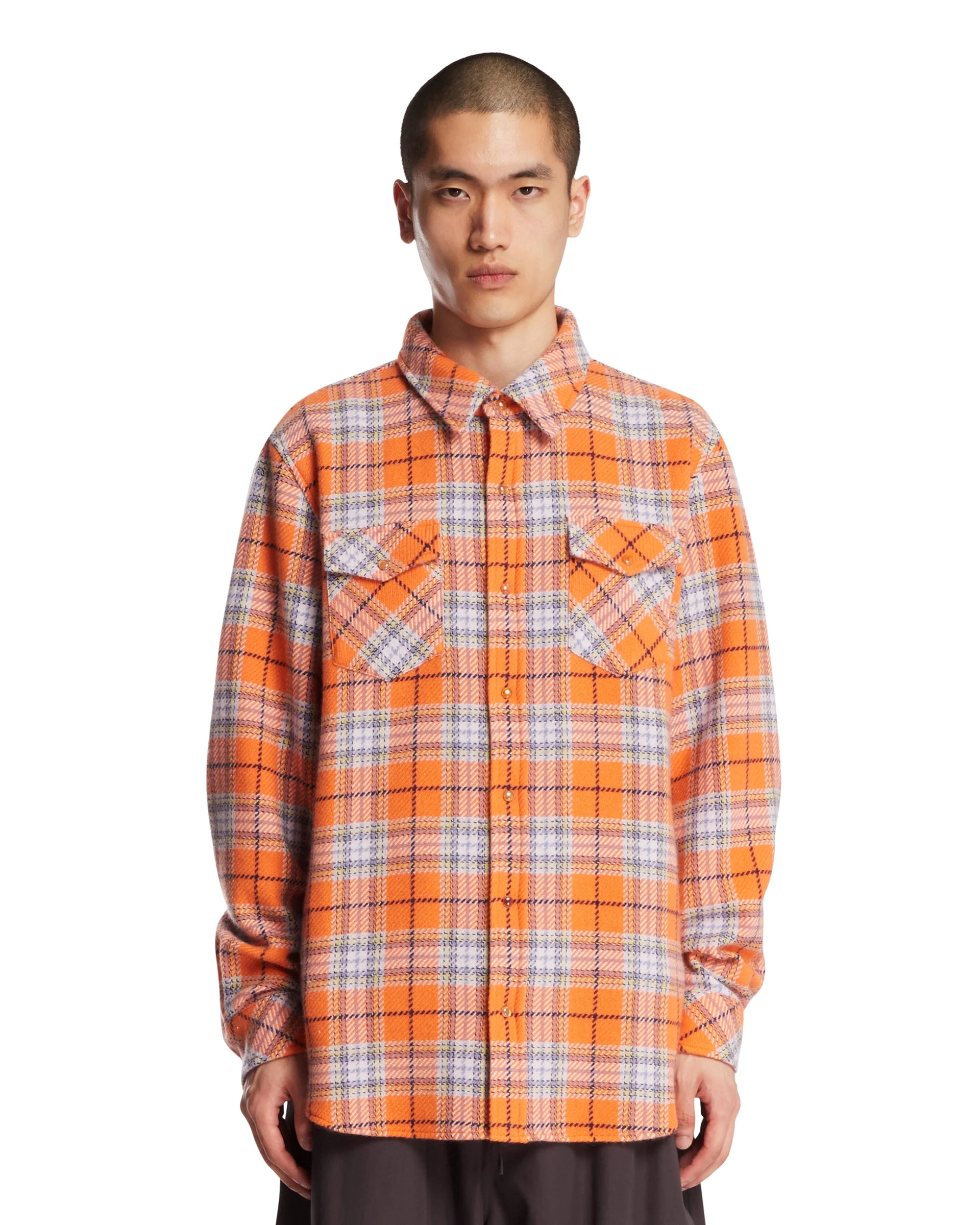 Orange Midnight Sun Tartan Shirt - 1