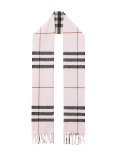 Burberry The Classic check-pattern fringed scarf outlook