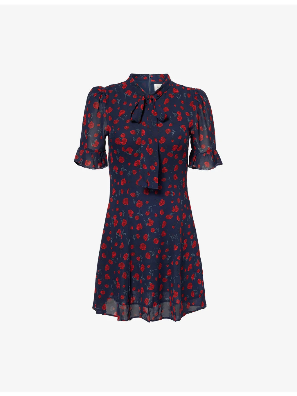Reformation x Nara Smith Whimsical Rose-Print Woven Mini Dress - 1