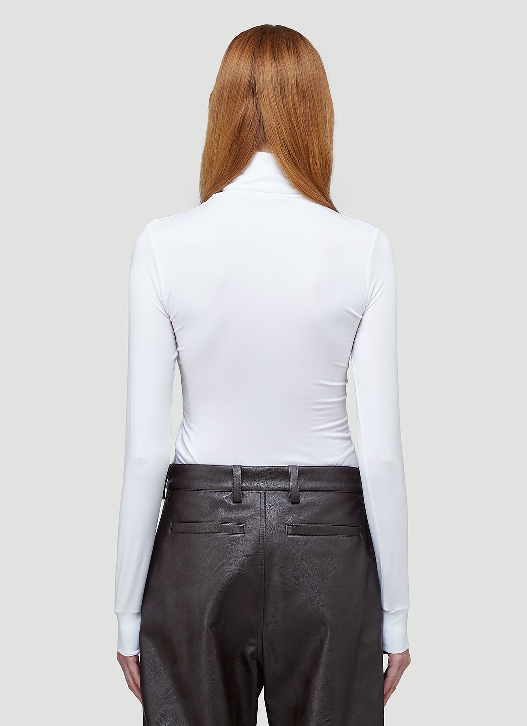 R-Embroidered Turtleneck Top - 4