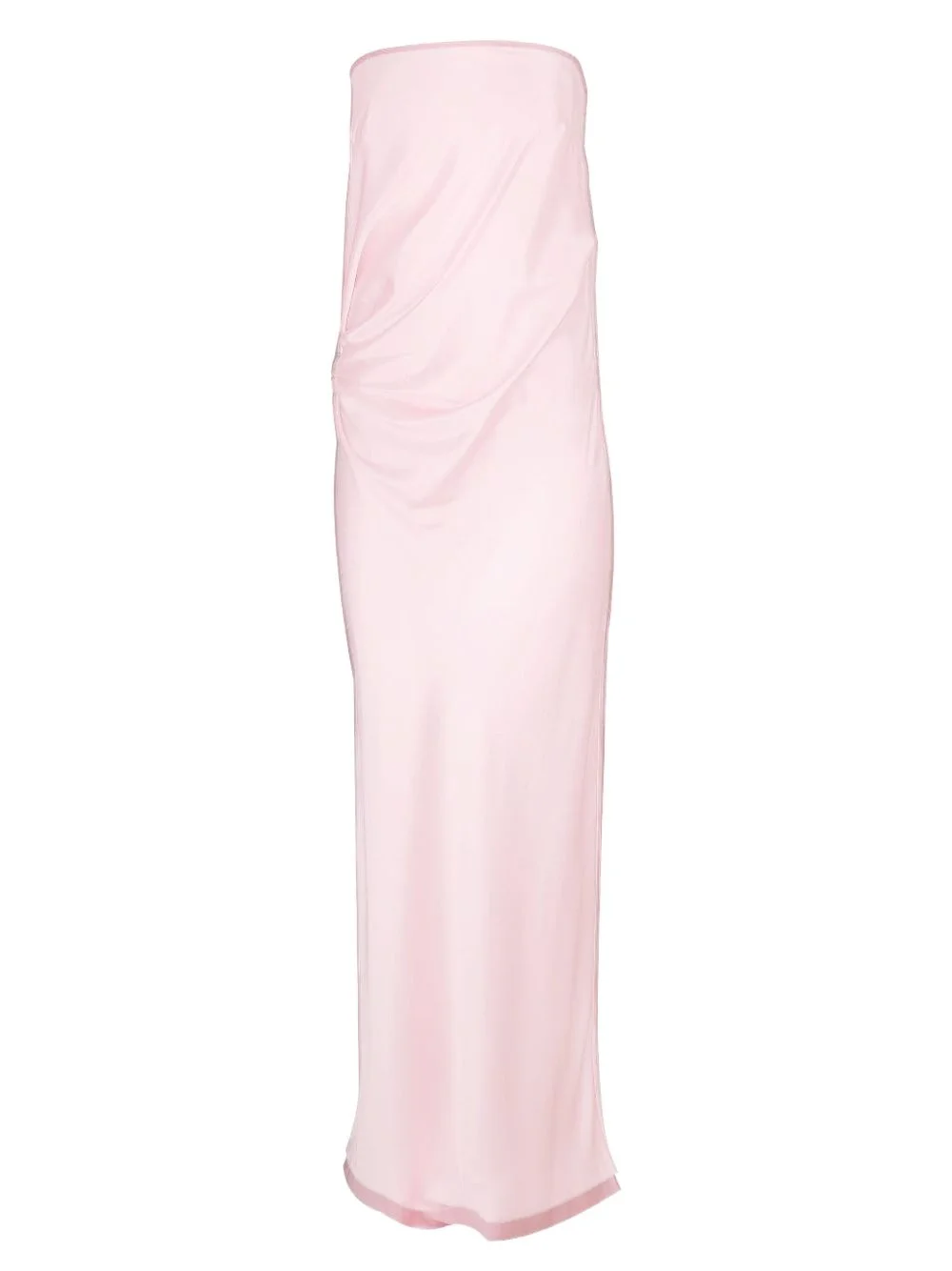 draped strapless dress - 1