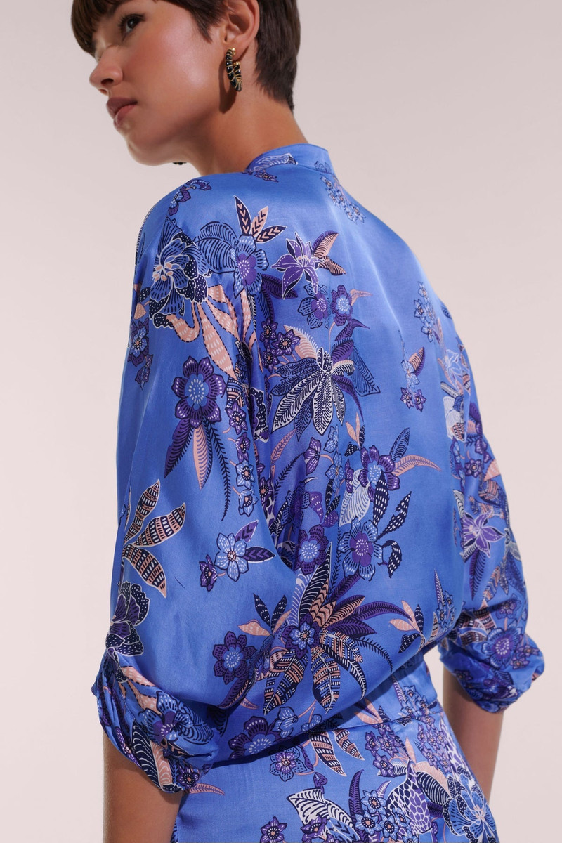 Poupette St Barth Shirt Azia - Blue Leo Forest outlook