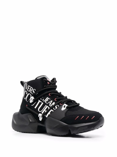 VERSACE JEANS COUTURE logo-print mid-top sneakers outlook