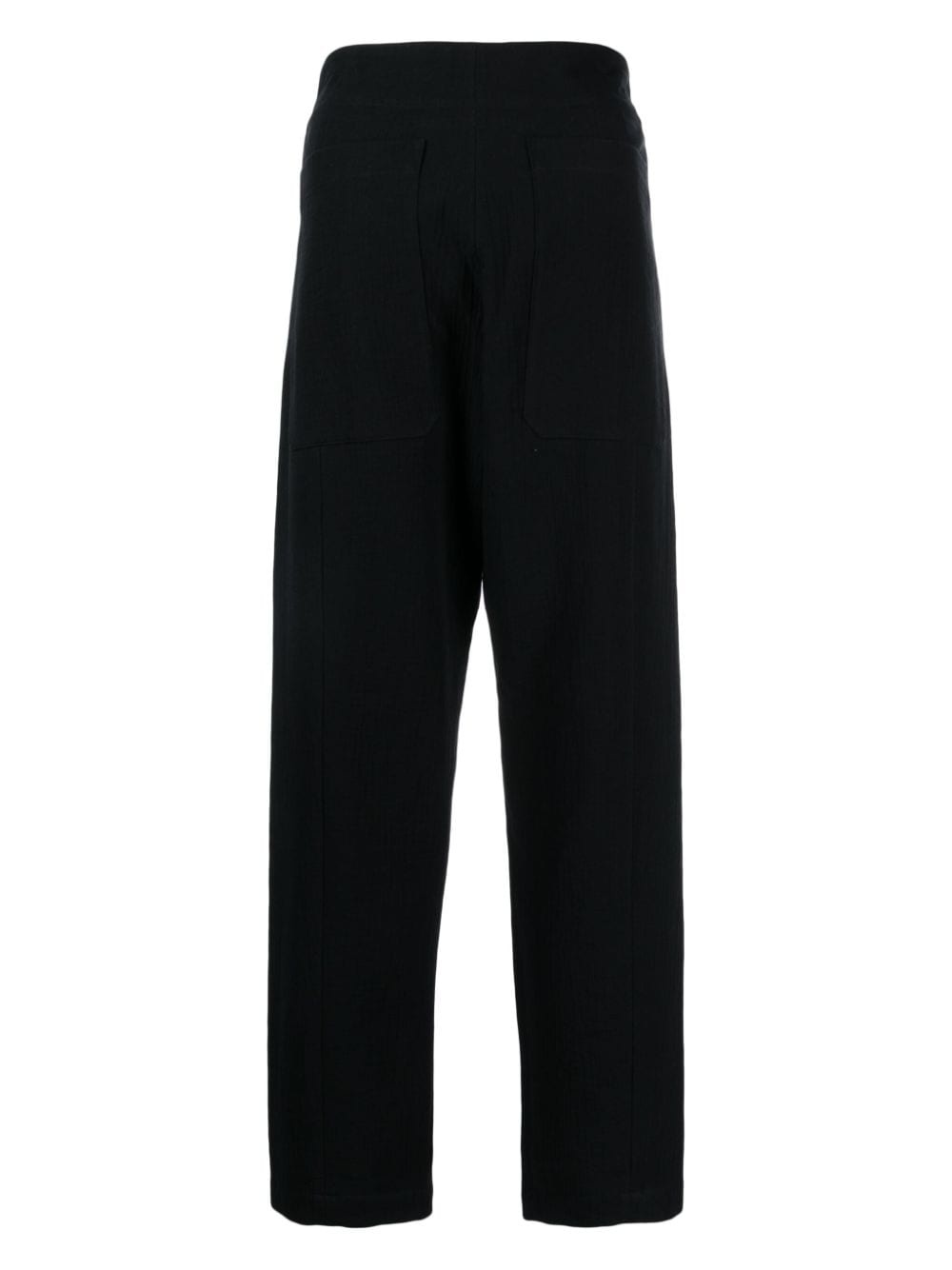 elasticated-waistband cotton trousers - 2