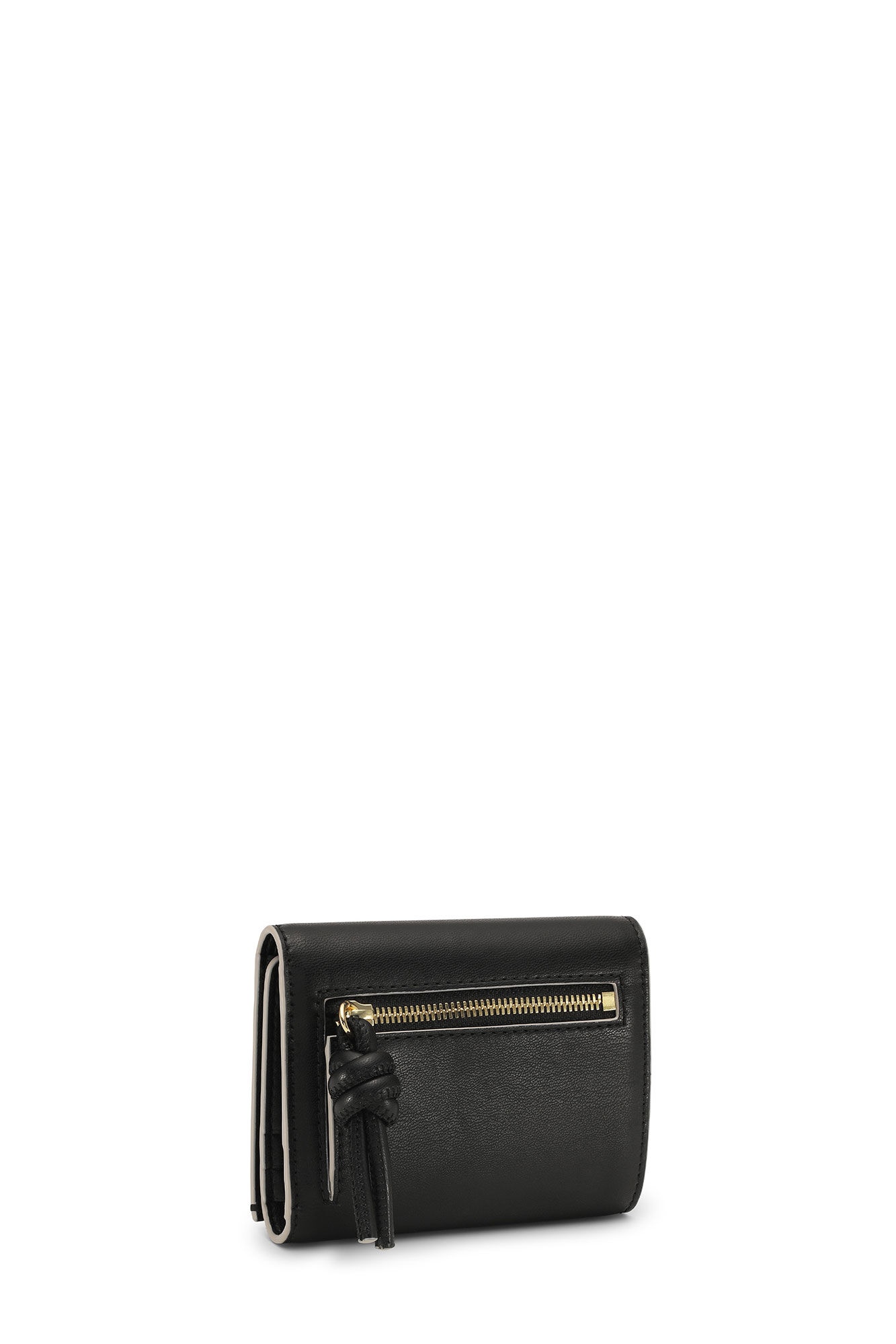 BLACK GANNI BOU TRIFOLD WALLET - 2