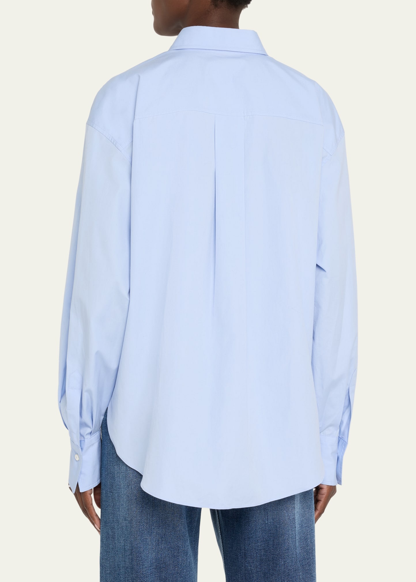 Matte Poplin Shirt with Monili Flap Pocket - 3