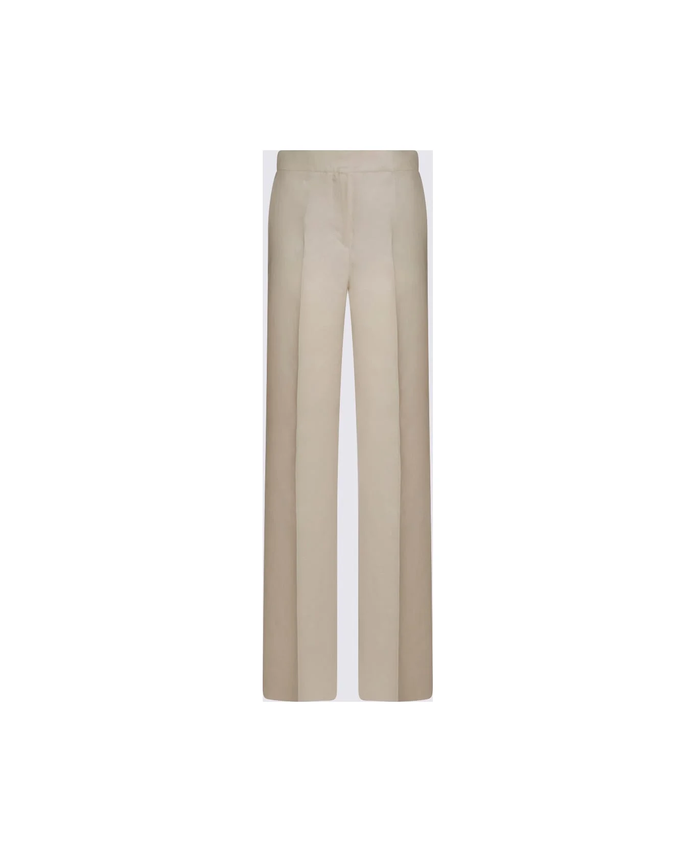Beige Linen Pants - 1
