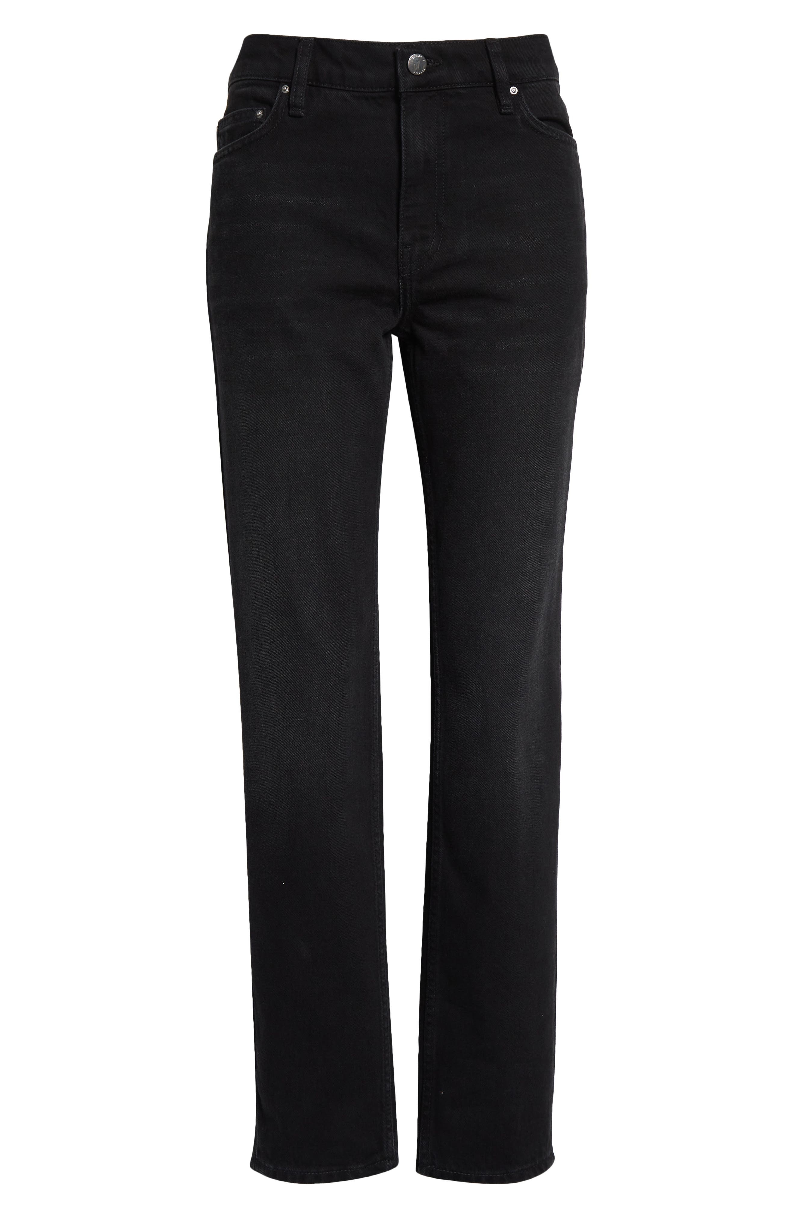 TOTEME Low Rise Tapered Leg Jeans in Faded Black at Nordstrom - 6