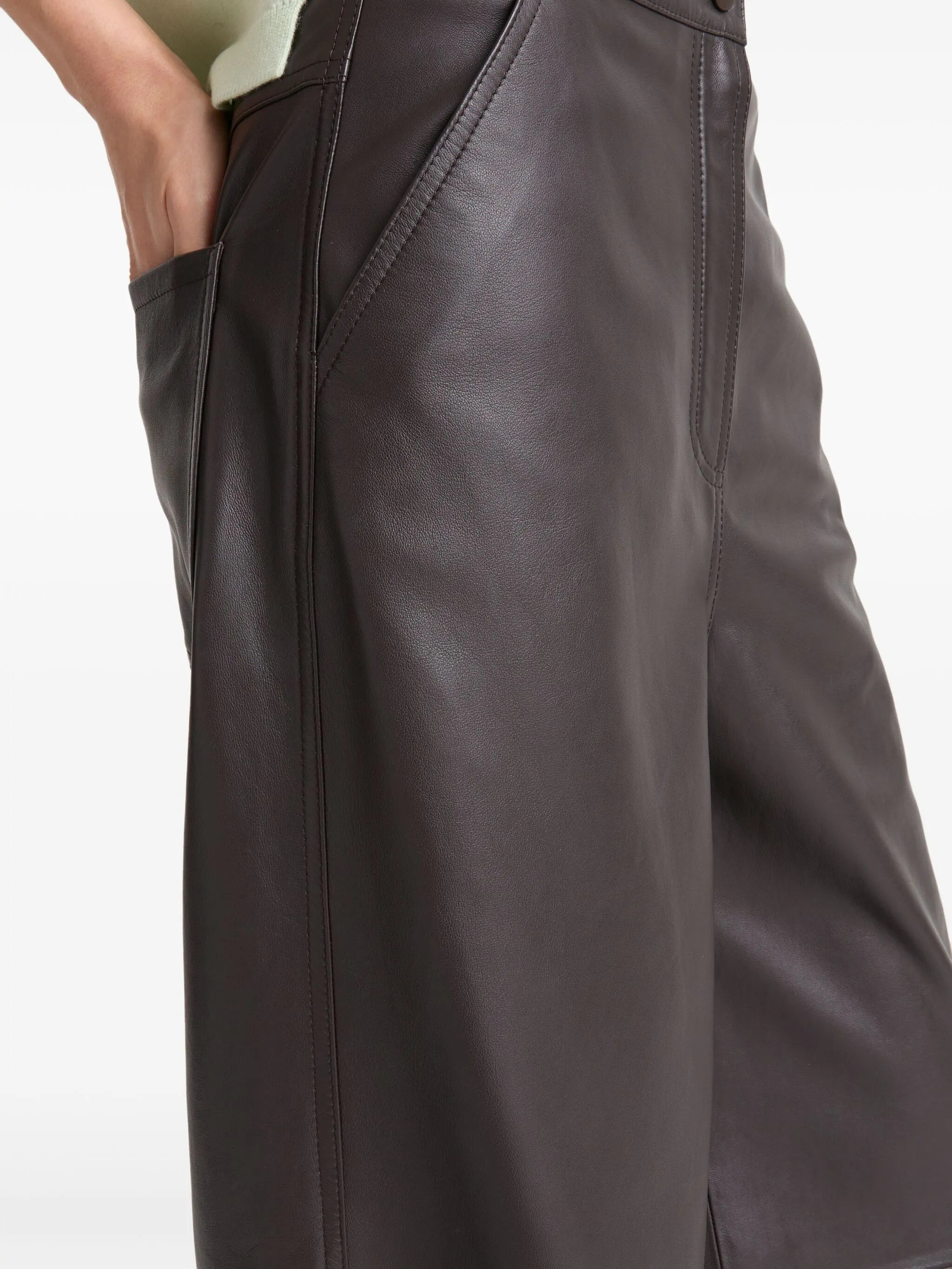 Yves Salomon Leather Trousers - 4