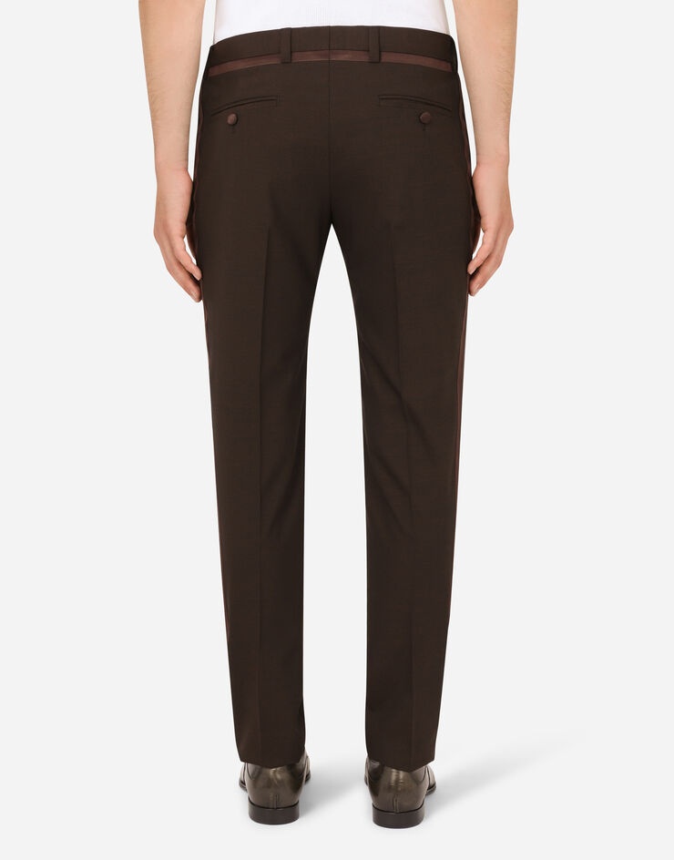 Stretch wool tuxedo pants - 2