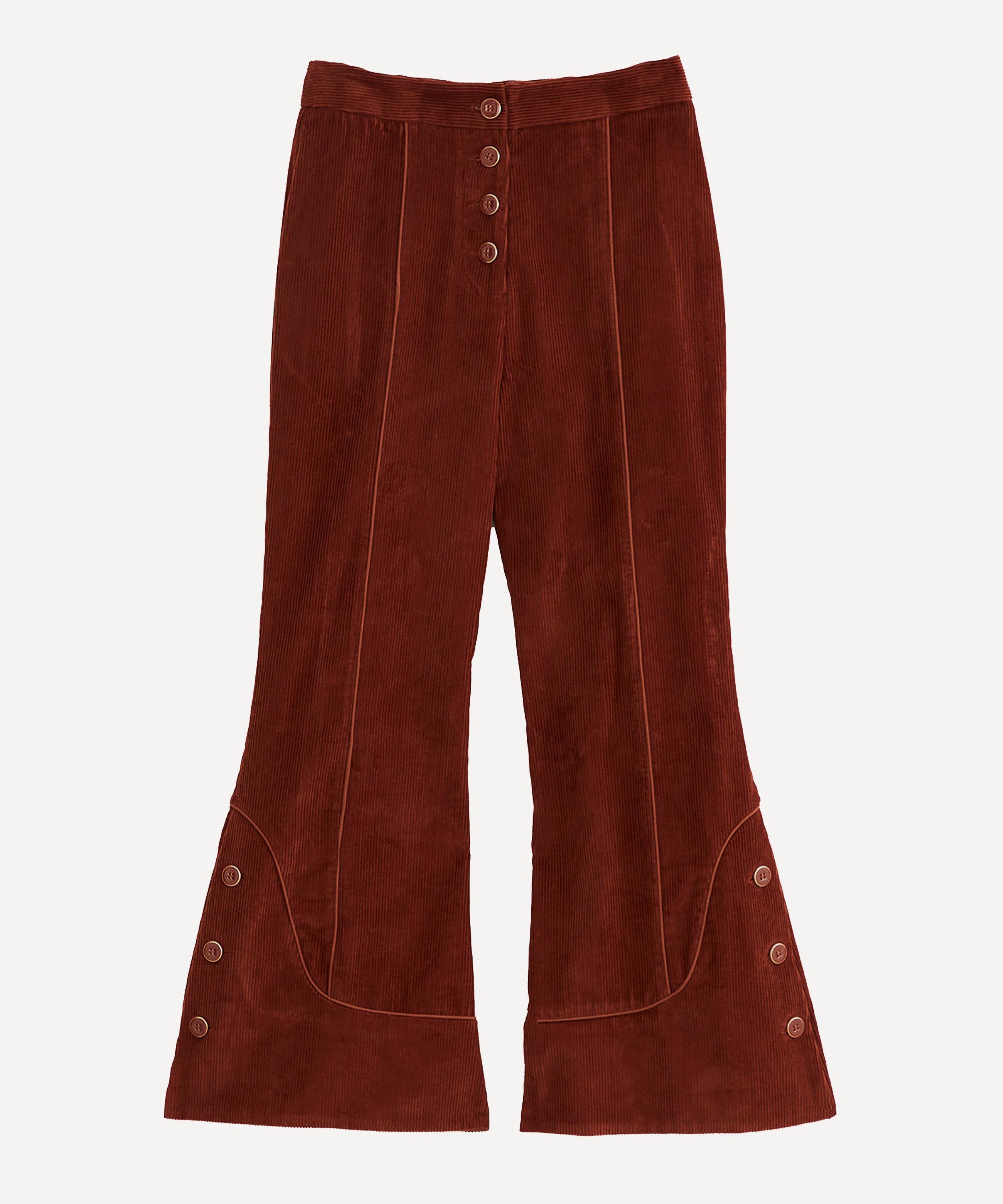 Brown Flare Trousers - 1