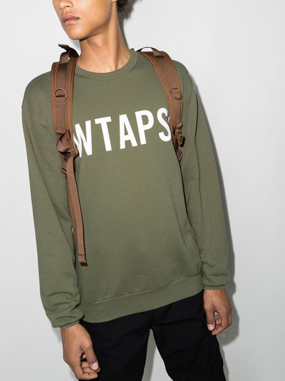 WTAPS WTVUA logo-print cotton sweatshirt outlook