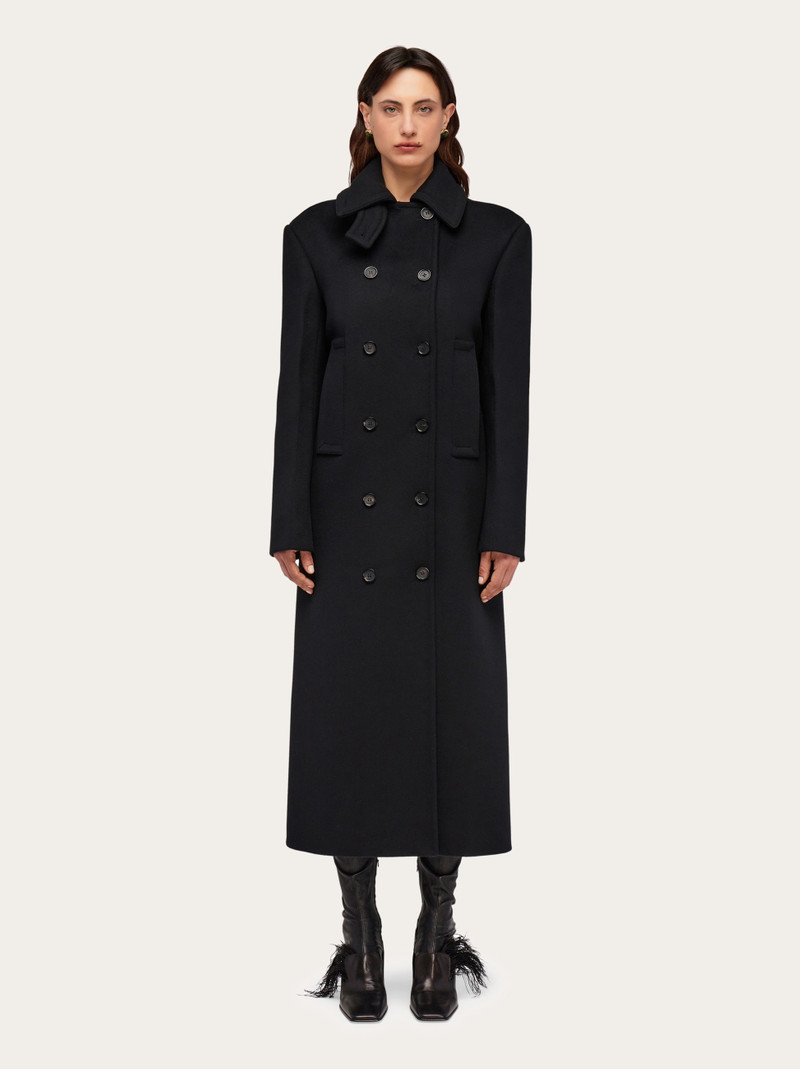 FERRAGAMO Cashmere blend double breasted coat outlook