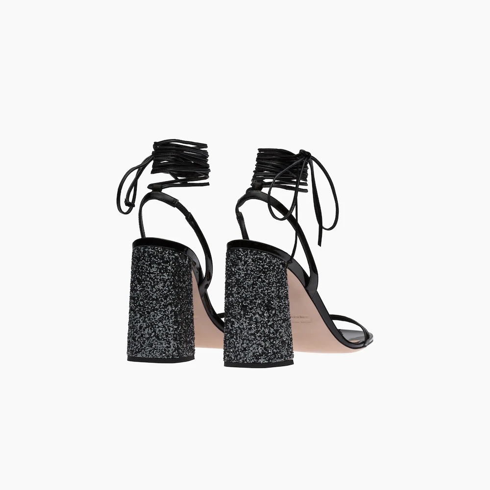 Patent leather and glitter sandals - 3
